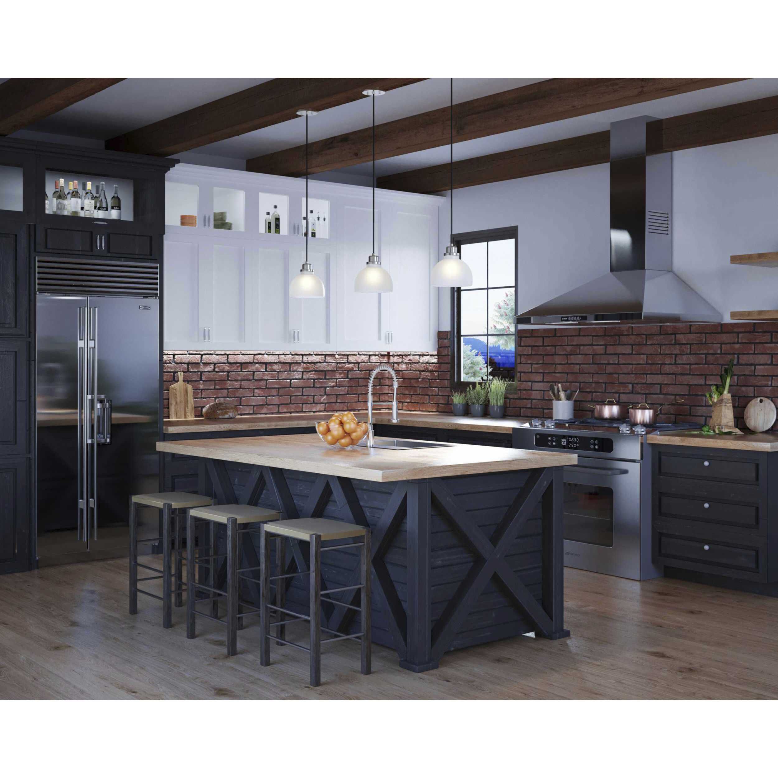 Garris 1 Light 8 inch Brushed Nickel Mini Pendant Ceiling Light