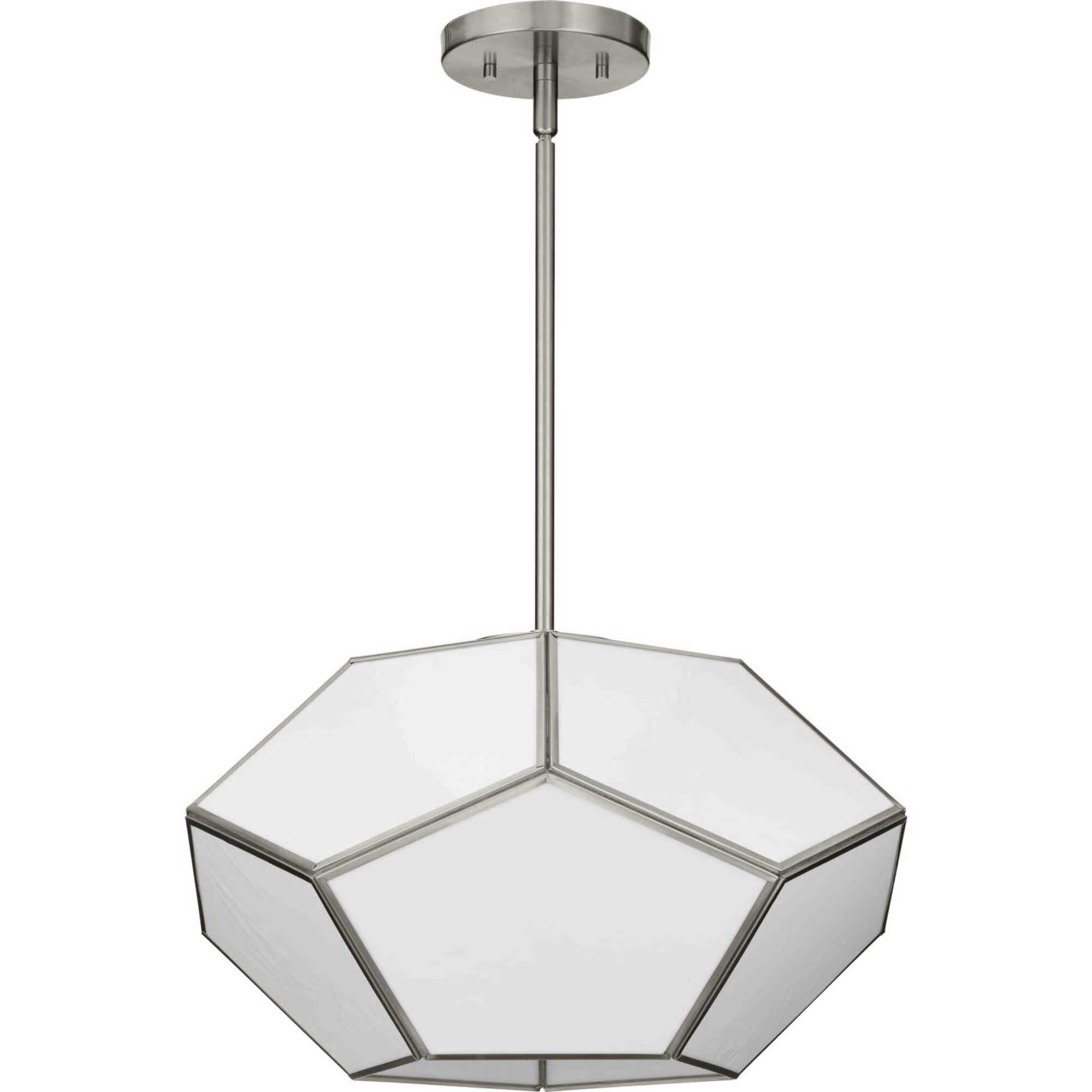 Latham 3 Light 18 inch Brushed Nickel Semi-Flush Mount Ceiling Light