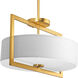 Harmony 3 Light 15 inch Natural Brass Semi-Flush Convertible Ceiling Light