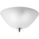 Kensington 2 Light 14 inch Brushed Nickel Close-to-Ceiling Ceiling Light in Swirl Etched Glass