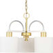 Rigsby 3 Light 18 inch Vintage Gold Semi-Flush Mount Convertible Ceiling Light, Design Series