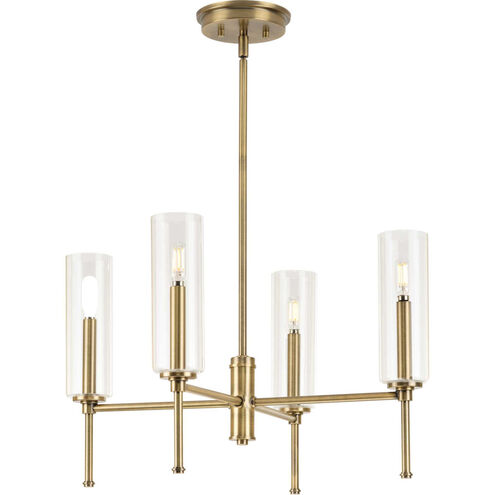Elara 4 Light 23 inch Vintage Brass Chandelier Ceiling Light