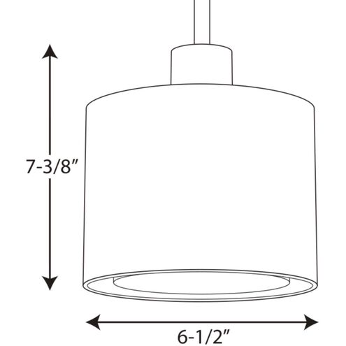 Invite 1 Light 7 inch Brushed Nickel Mini-Pendant Ceiling Light