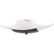Beyond LED 10.5 inch Graphite Flush Mount Ceiling Light, Etched Glass
