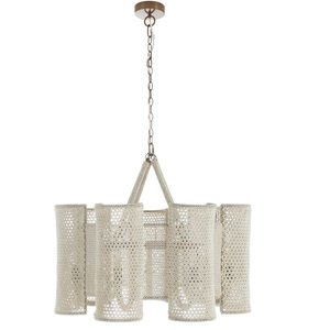 Teagan 7 Light 34 inch Winter White / Natural Chandelier Ceiling Light