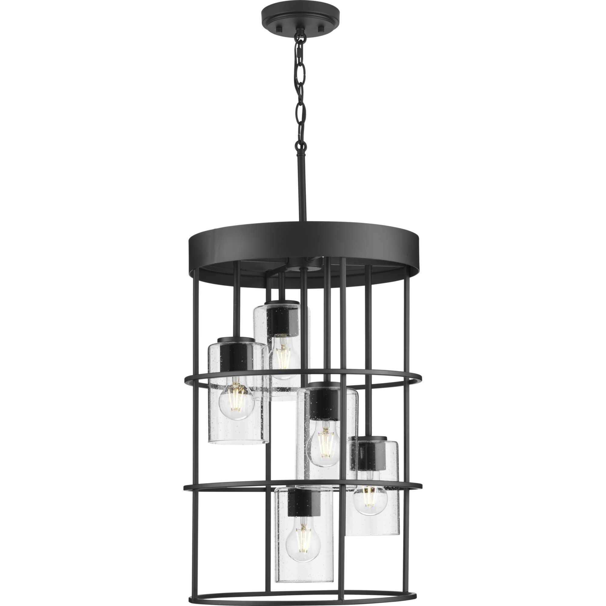 Burgess 5 Light 15.5 inch Matte Black Foyer Light Ceiling Light, Design Series