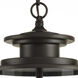 Squire 3 Light 10 inch Antique Bronze Outdoor Hanging Lantern in Antique Bronze and Vintage Brass