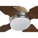 Shaffer II 56 inch Antique Nickel with Classic Walnut/Grey Weathered Wood Blades Ceiling Fan, Progress LED