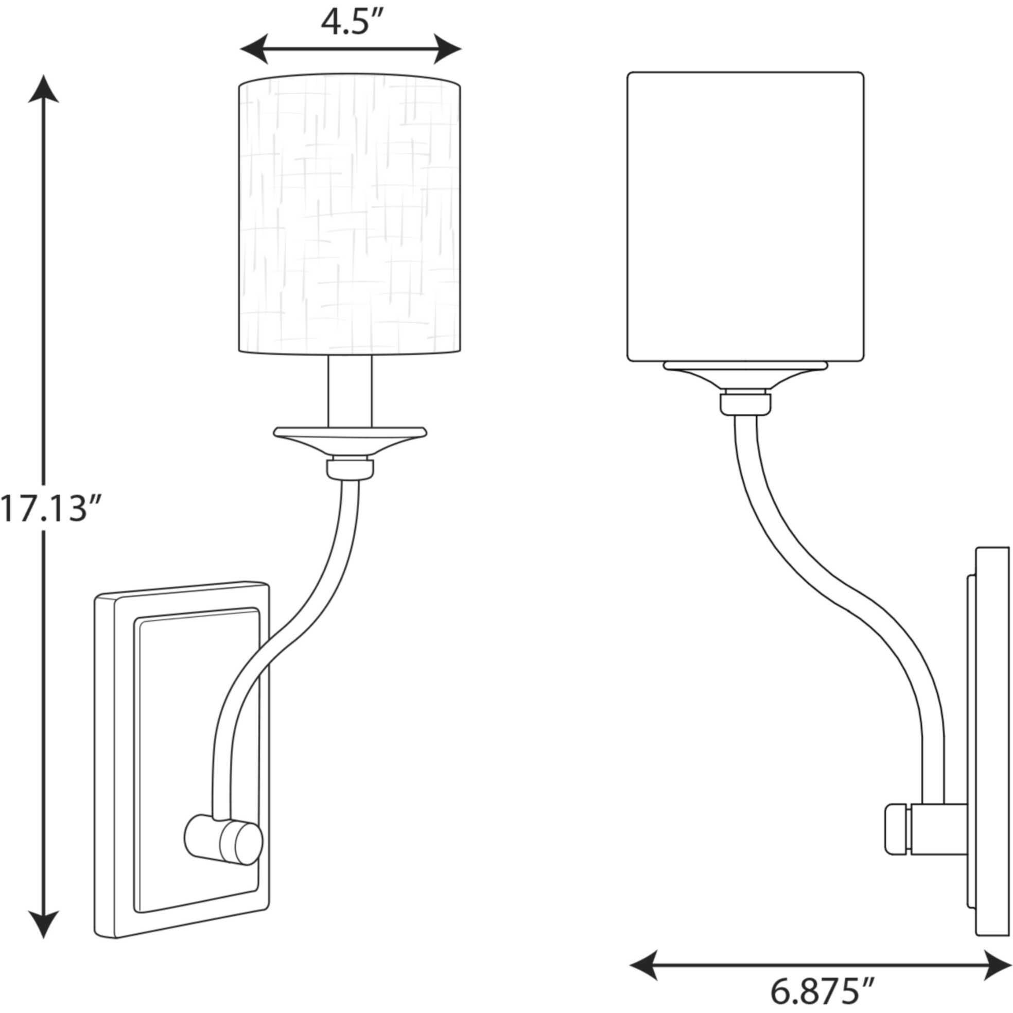 Bonita 1 Light 5 inch Brushed Nickel Wall Sconce Wall Light, Design Series