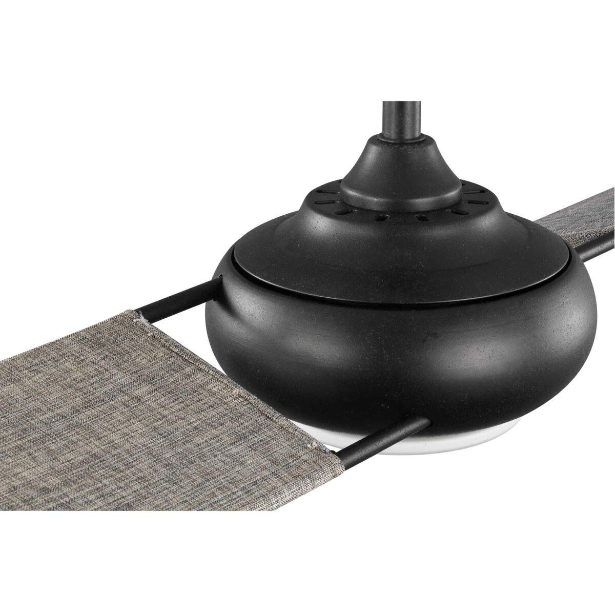 Edisto 54 inch Forged Black with Charcoal Blades Indoor/Outdoor Ceiling Fan, Progress LED