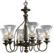 Fiorentino 6 Light 27 inch Forged Bronze Chandelier Ceiling Light