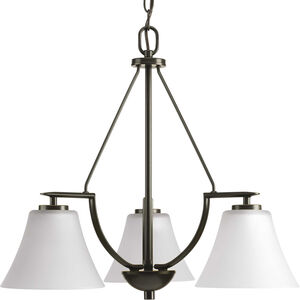 Bravo 3 Light 23 inch Antique Bronze Chandelier Ceiling Light in Bulbs Not Included, Etched