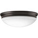 LED Flush Mount LED 13.5 inch Antique Bronze Flush Mount Ceiling Light, Progress LED