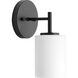 Replay 1 Light 5.13 inch Textured Black Bath Vanity Wall Light