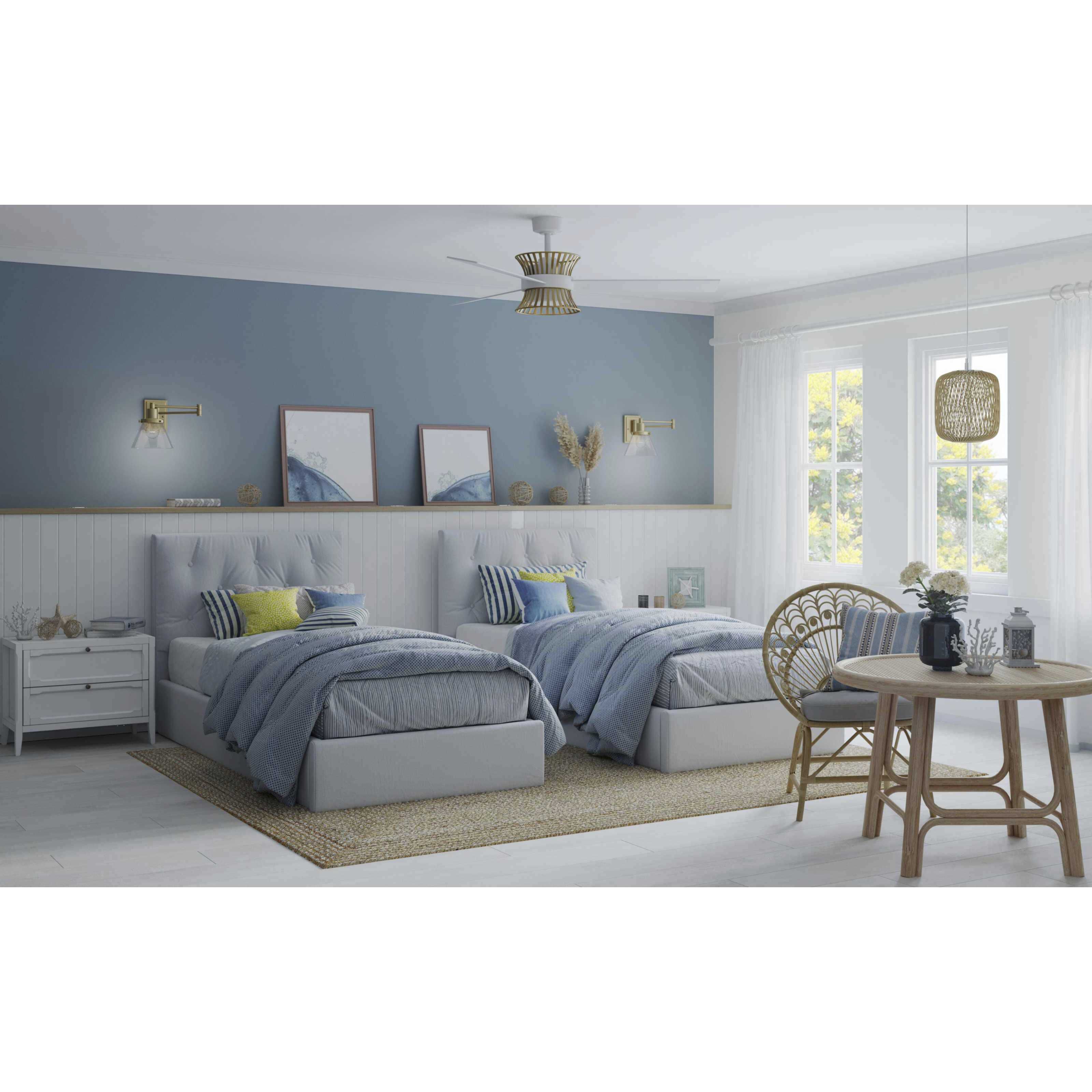 Hinton 12 inch 60.00 watt Vintage Brass Swing Arm Wall Light