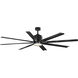 Vast 72 inch Black Ceiling Fan, Progress LED