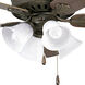 Alabaster Glass 4 Light Weathered Bronze Fan Light Kit