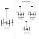 Elara 4 Light 23 inch Matte Black Chandelier Ceiling Light