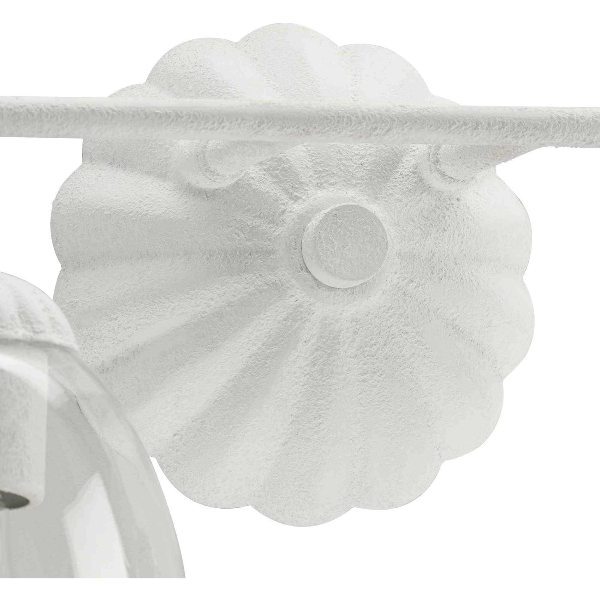 Quillan 4 Light 33.62 inch White Plaster Bathroom Vanity Light Wall Light