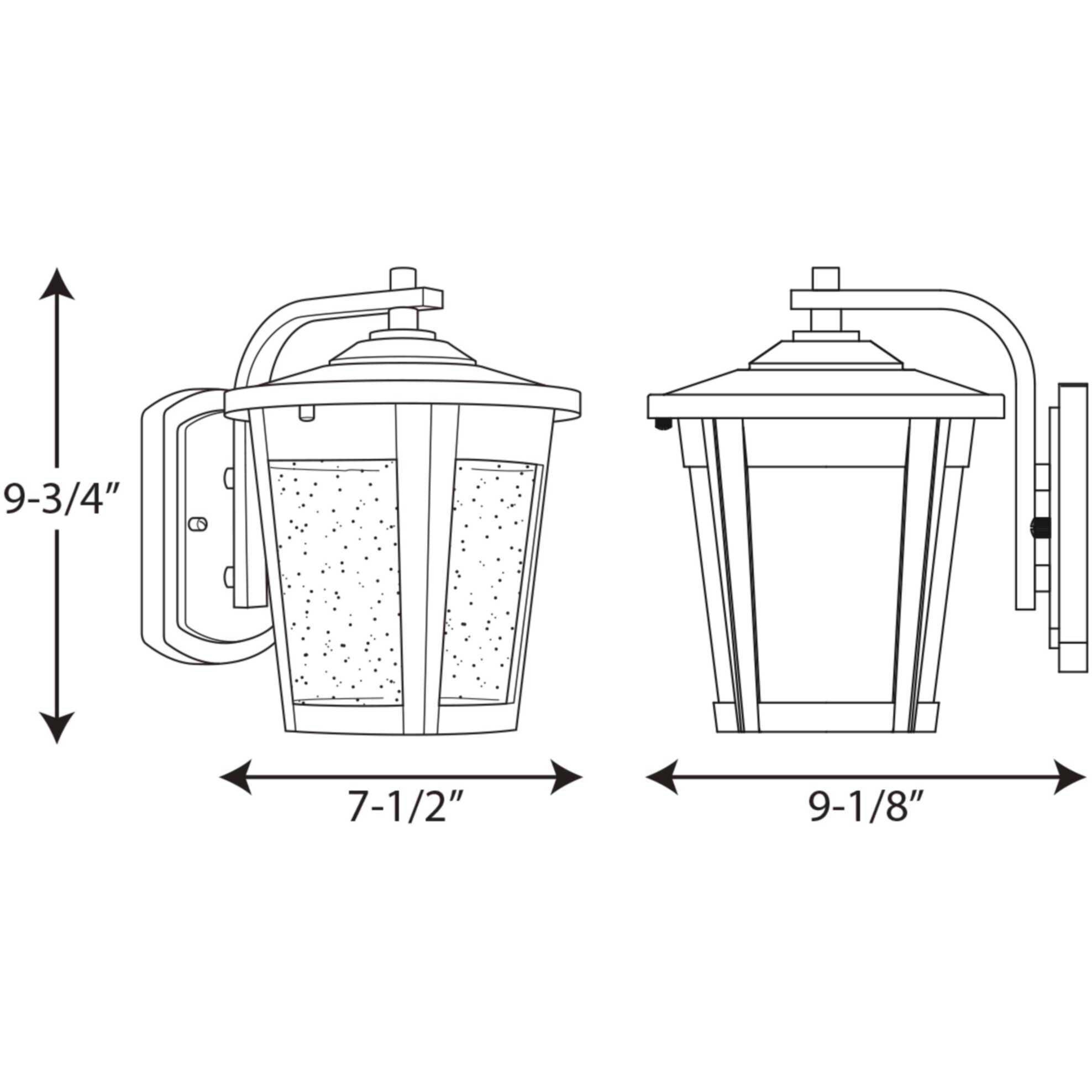 East Haven LED LED 10 inch Antique Bronze Outdoor Wall Lantern, Medium, Progress LED