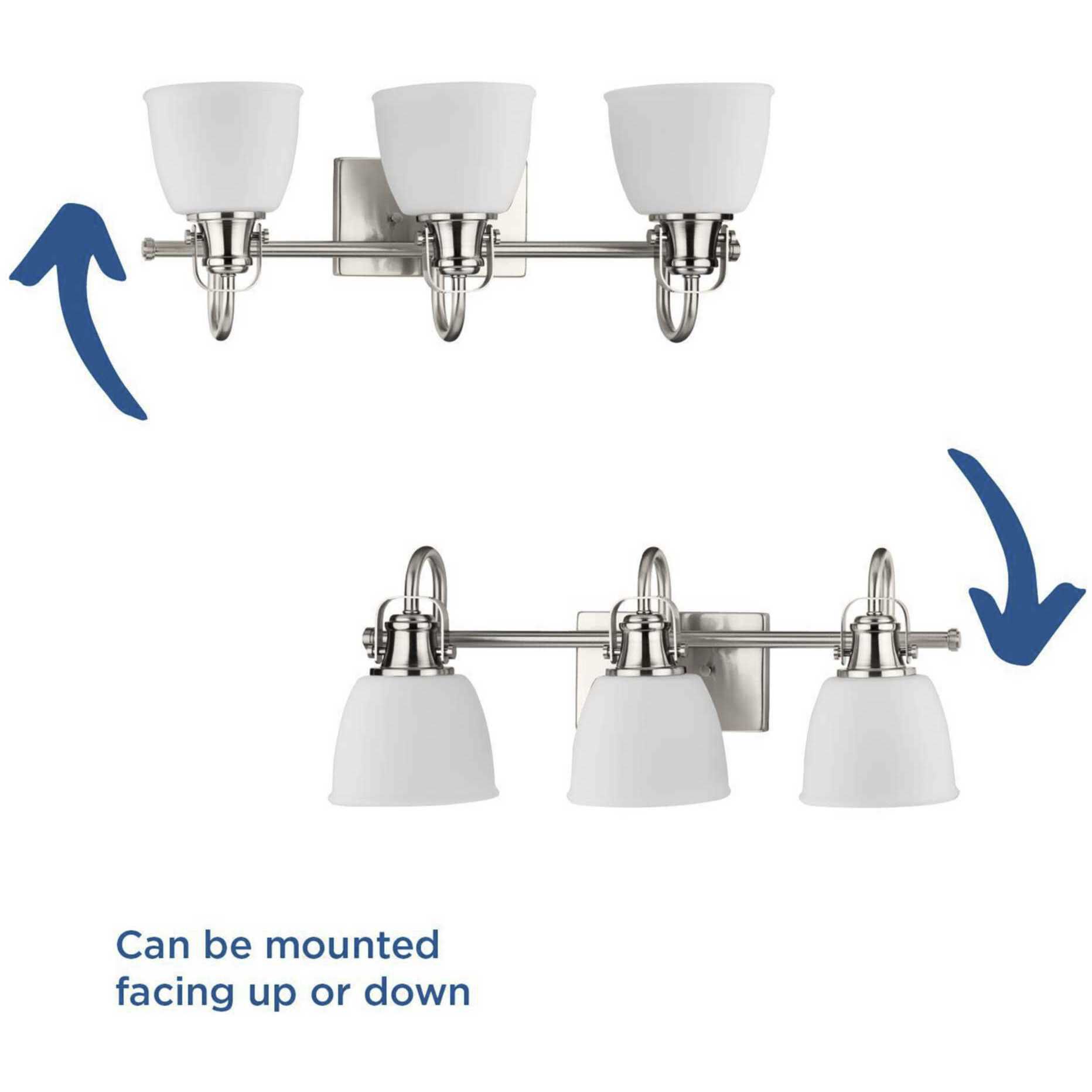 Preston 3 Light 22.12 inch Brushed Nickel Vanity Light Wall Light