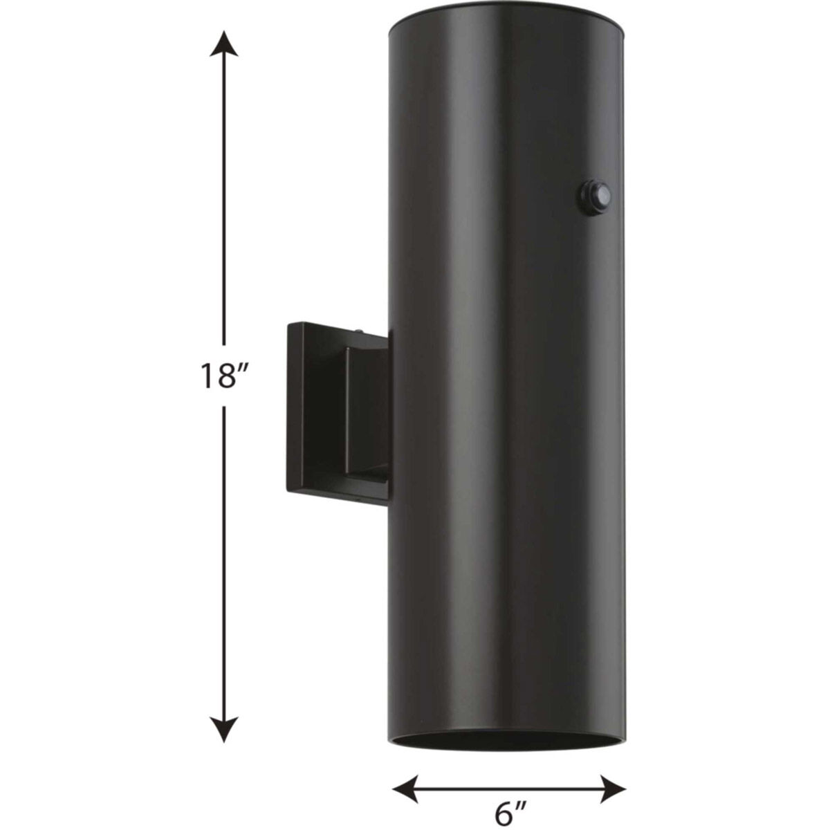 CYL RNDS Outdoor Wall Lantern in Antique Bronze, Progress LED