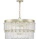 Chevall 6 Light 24.87 inch Gilded Silver Chandelier Ceiling Light, Design Series