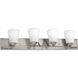 Moments 4 Light 32 inch Antique Nickel Bath Vanity Wall Light