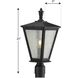 Cardiff 1 Light 20 inch Textured Black Outdoor Post Lantern, with DURASHIELD