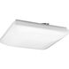 Acrylic Square 2 Light 12.5 inch White Flush Mount Ceiling Light