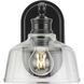Singleton 1 Light 7.62 inch Matte Black Bath Vanity Wall Light