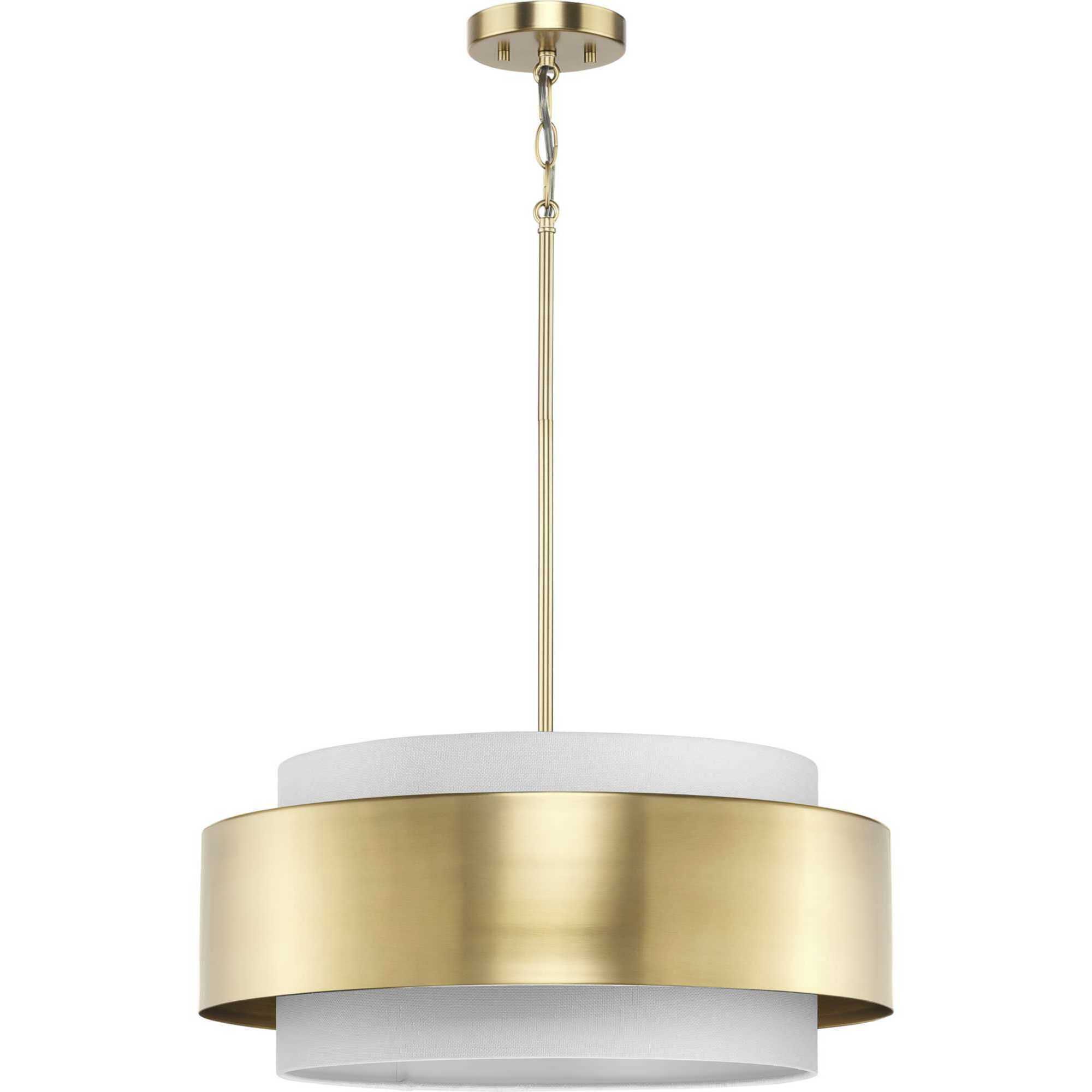 Silva 3 Light 22 inch Brushed Bronze Pendant Ceiling Light, Design Series