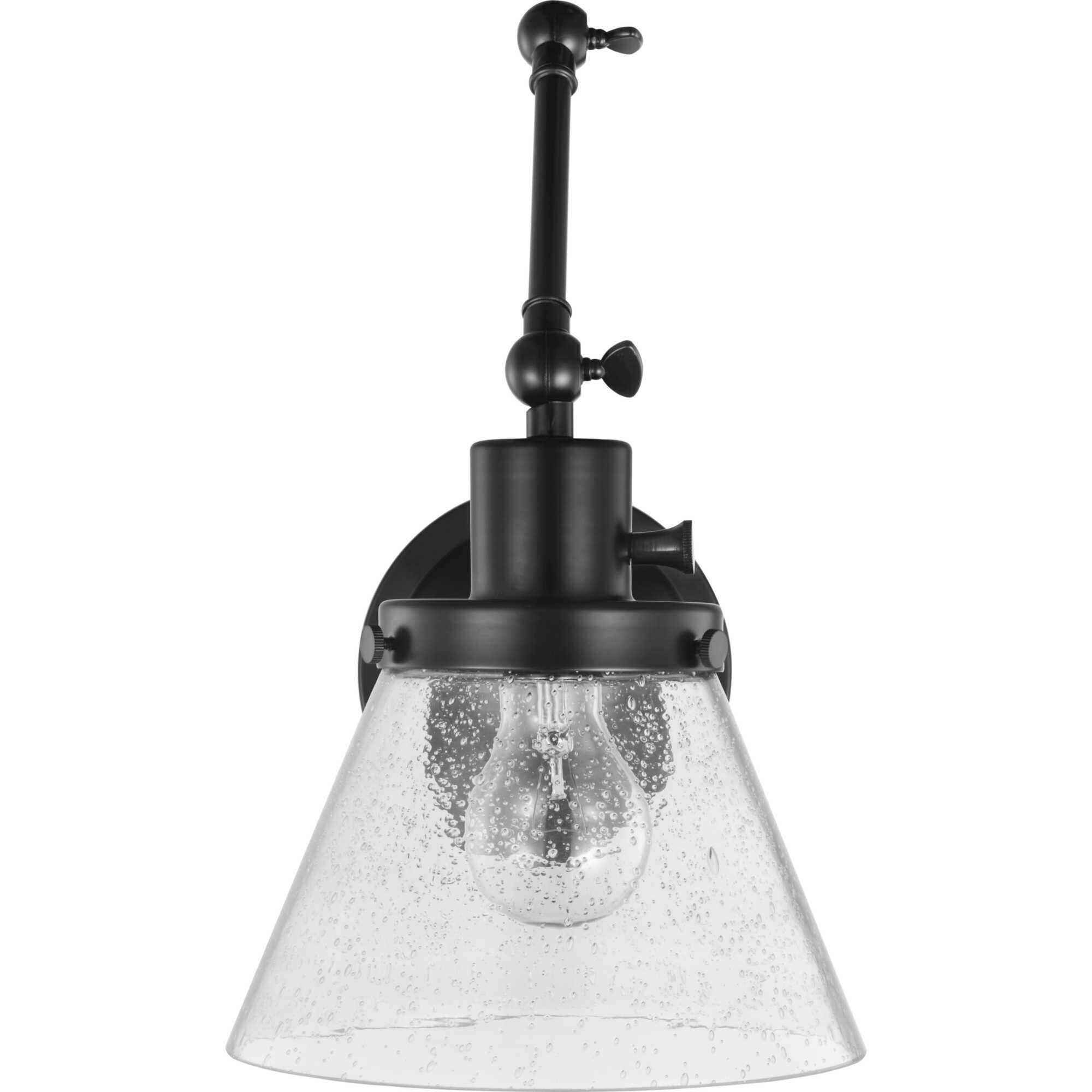 Hinton 18 inch 60.00 watt Matte Black Swing Arm Wall Light