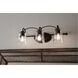 Bowman 3 Light 25 inch Matte Black Bath Vanity Wall Light
