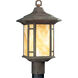 Arts And Crafts 1 Light 18.13 inch Weathered Bronze Outdoor Post Lantern