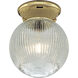 Glass Globe 1 Light 6 inch Polished Brass Close-to-Ceiling Ceiling Light