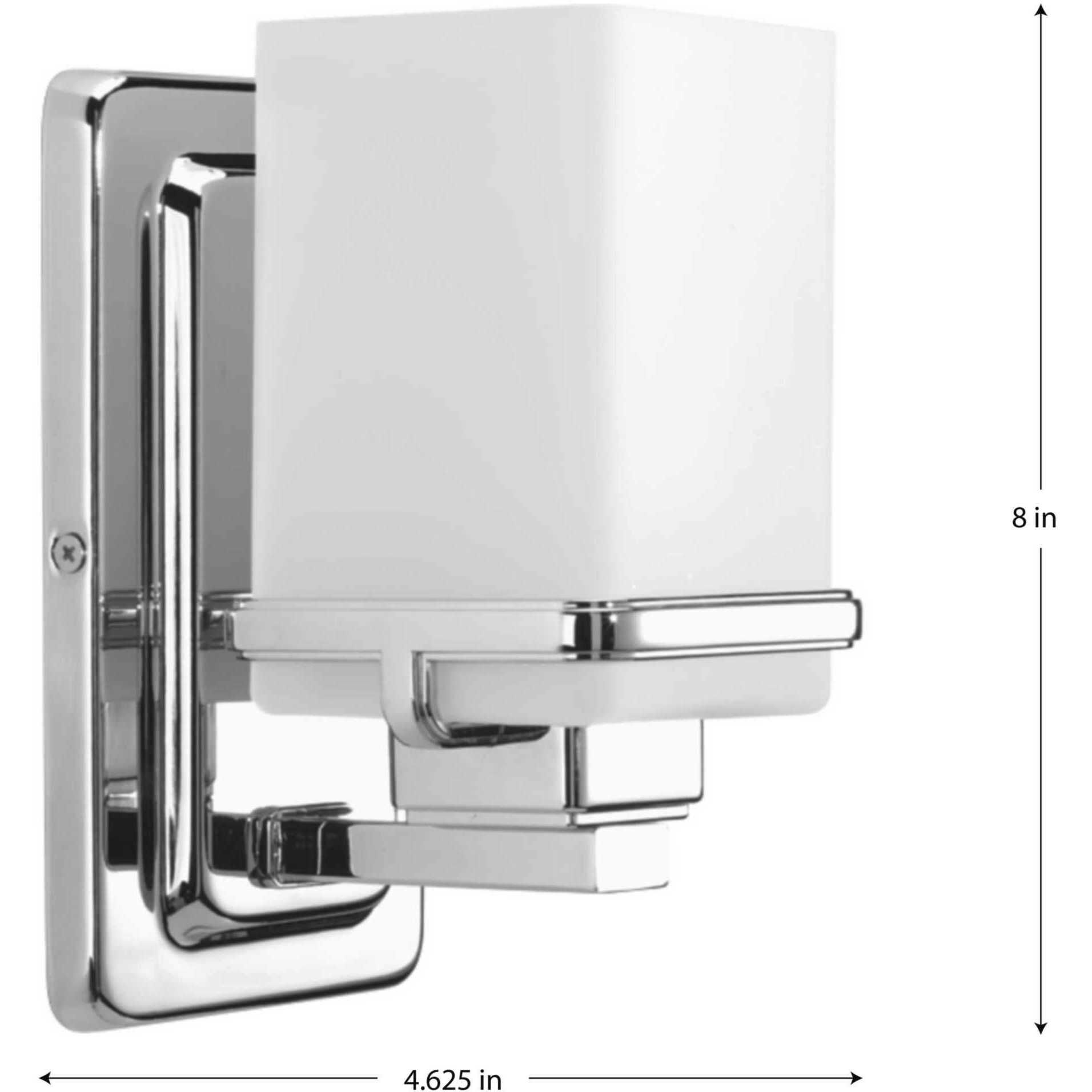 Metric 1 Light 5 inch Polished Chrome Bath Vanity Wall Light, Design Series