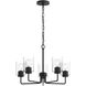 Merry 5 Light 22 inch Black Chandelier Ceiling Light