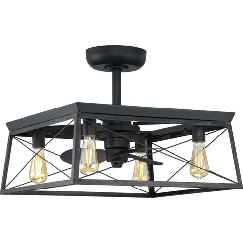 Briarwood 22 inch Matte Black Fandelier