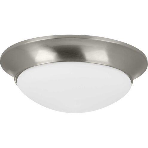 Etched Glass Close-to-Ceiling 2 Light 14 inch Brushed Nickel Flush Mount Ceiling Light