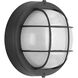 Bulkheads 1 Light 8 inch Textured Black Outdoor Flush Mount, Ceiling or Wall