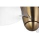 Beal 36 inch Vintage Brass with Clear/White Metal Flake Blades Ceiling Fan