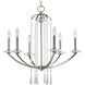 Nisse 6 Light 26 inch Polished Nickel Chandelier Ceiling Light