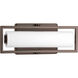 Frame LED 12 inch Architectural Bronze Bath Vanity Wall Light, Etched Opal Glass