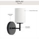 Replay 1 Light 5.13 inch Black Bath Vanity Wall Light