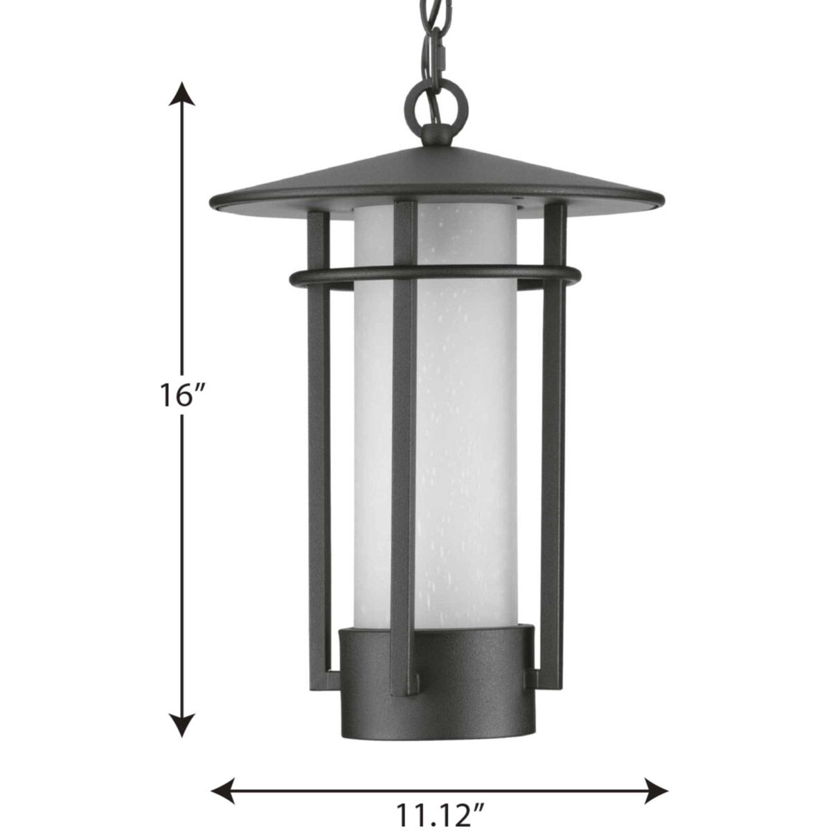 Exton 1 Light 11.12 inch Textured Black Outdoor Pendant