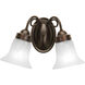 Bedford 2 Light 14 inch Antique Bronze Bath Vanity Wall Light in Alabaster Glass