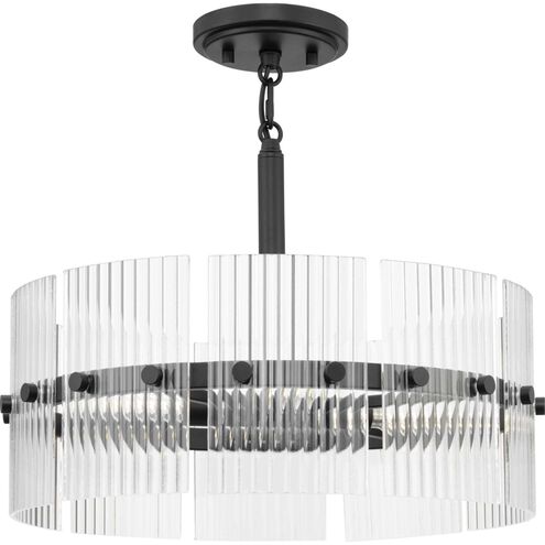 Seville 4 Light 17.87 inch Matte Black Convertible Pendant Ceiling Light, Design Series