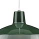 Metal Shade 1 Light Dark Green Pendant Ceiling Light in Standard