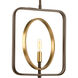 Swing 1 Light 11 inch Antique Bronze Mini-Pendant Ceiling Light